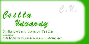 csilla udvardy business card